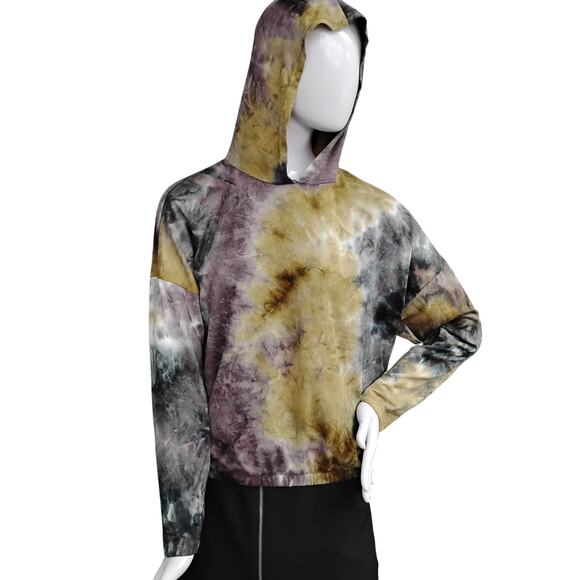Venus Rules Hoodie Size Medium Earthy Tones Tie Dye Long Sleeve Lightweight - Picture 2 of 6